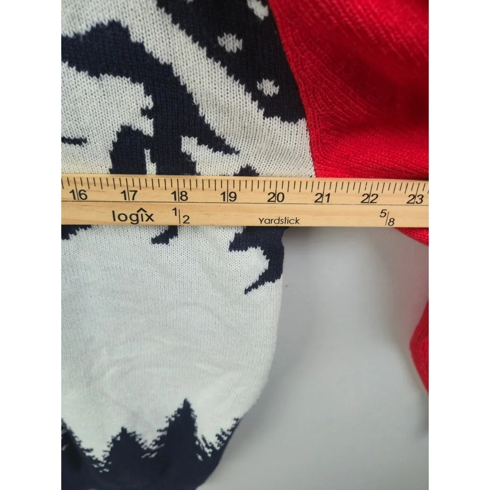 H&M Coca-Cola Holiday Sweater Mens M Red Navy Blue Ugly Christmas Knit 0898616 2